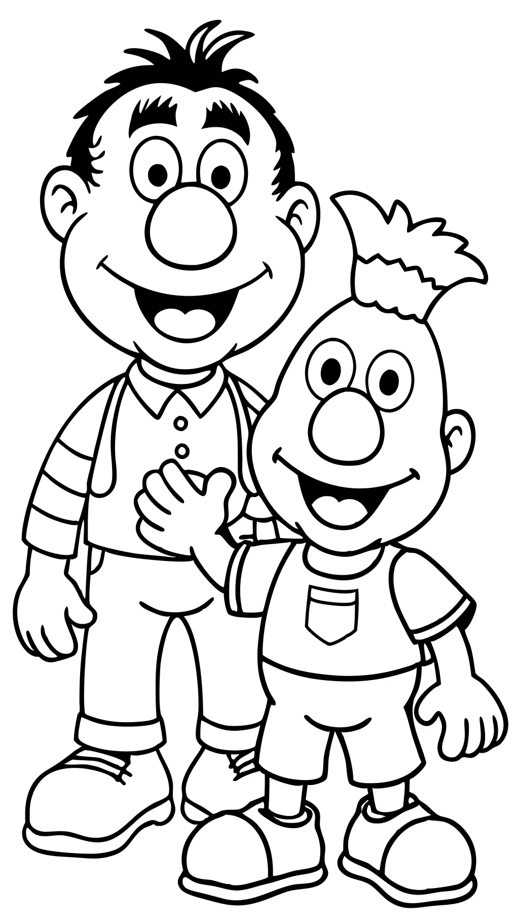 Páginas para colorear de Bert y Ernie